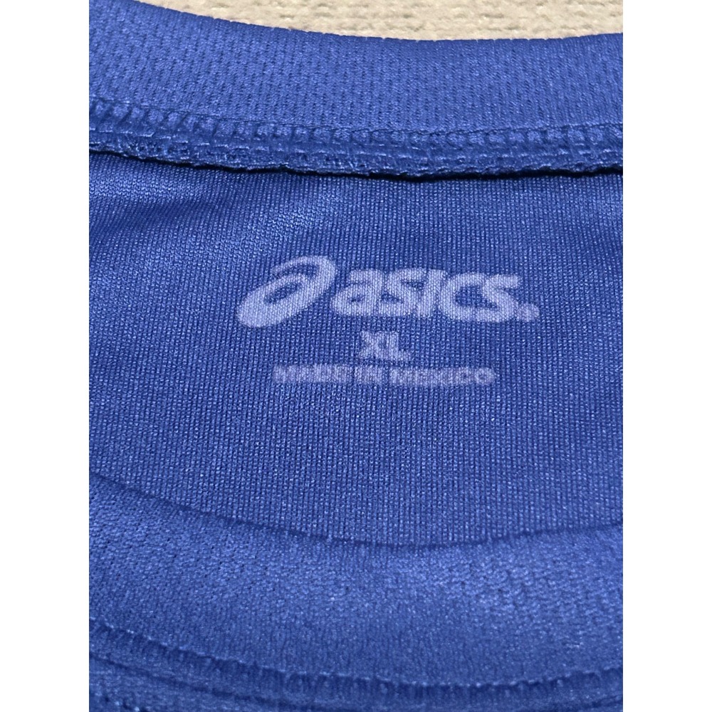 ASICS Core Run Shirt Mens XL Blue Short Sleeve Performance Tee MR501C NEW - Picture 2 of 7